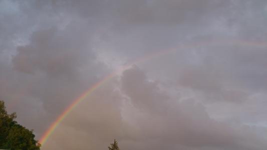 彩虹, 雷雨, 天气, 云彩, 天空, 弯下腰
