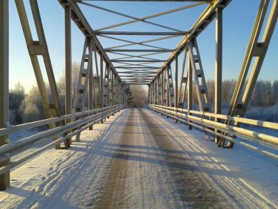 冬天, 桥梁, 道路
