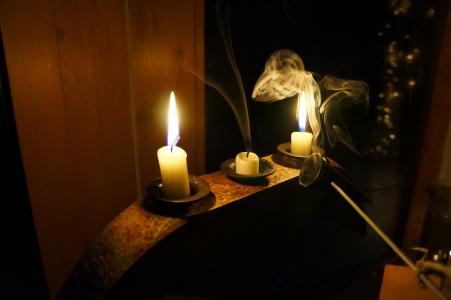 蜡烛, 火焰, 吸烟, 晚上