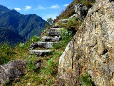 马贾谷, 提契诺州, 山脉, 岩石, 楼梯, 徒步旅行