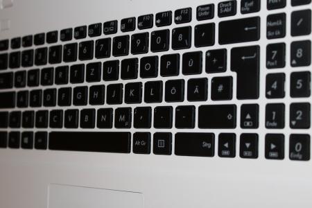 键盘, 笔记本电脑, 字母, 钥匙, datailaufnahme, 电脑键盘, 笔记本