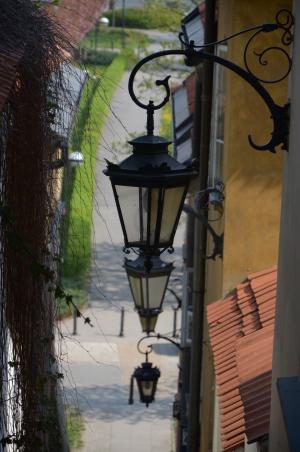 灯笼, 旧城, 华沙, 老城, 老房子, 街道, 城市场景