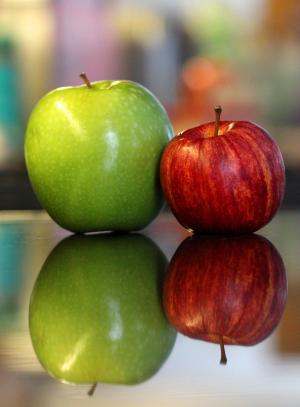 苹果, 水果, 健康, 红红的苹果, 食品, 新鲜, 反思