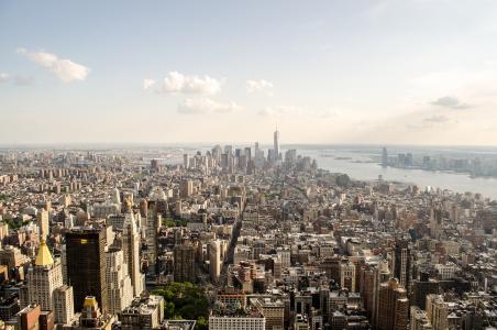 纽约, 空中, 建筑, 建筑, 资本, 城市, 城市景观