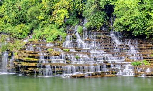 瀑布, 双胞胎瀑布, 水, 石头, 旅行, 景观, 自然