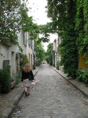 女人, 行走, 购物, 巴黎, 法国, 侧, 街道