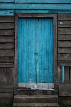 蓝色, 门, 入口, 乡村, 关闭, 木材-材料, 安全