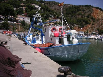 拖网渔船, 系泊, 小船, 渔船, 码头, 西班牙船, 捕鱼