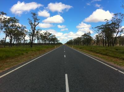 澳大利亚, 格雷戈里高速公路, 道路, 天空, 云彩, 景观, 风景名胜