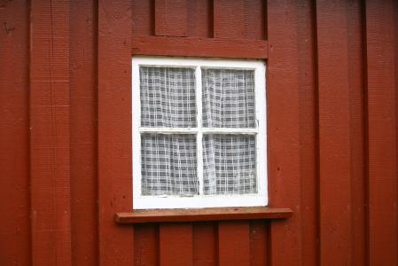 窗口, 旧的窗口, 老房子, 木屋, 红色, 年龄, 斯堪的那维亚