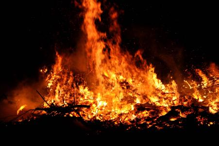 复活节火, 火焰, 晚上, 燃烧, 热-温度, 发光, 危险
