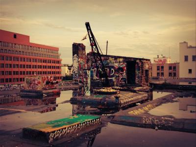 柏林, 被遗弃, 老, 建筑, 建设, 历史, 垃圾摇滚