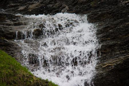 山间小溪, 瀑布, 水域, 泡沫, 自然, 石头, 田园