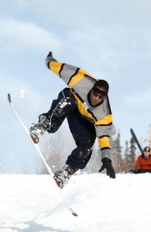 男子, 白天, 雪, 冬天, 滑雪, 滑雪, 体育