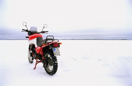 冬天, 摩托车, 冰, 雪, 户外, 自然, 运输
