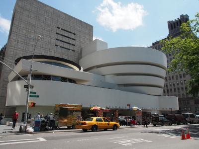 纽约, 古根海姆博物馆, 弗兰克 · 劳埃德 · 赖特, 建筑外观, 城市生活, 城市, 汽车