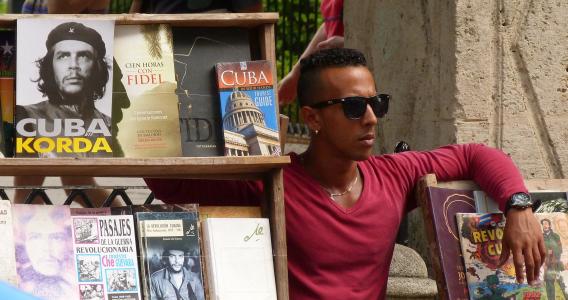 哈瓦那, 古巴, 男子, 卖方, 拉丁, 书籍, 休闲