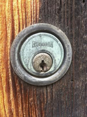 锁, 古董, 年份, 锁孔入路, russwin