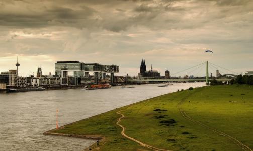 科隆, 莱茵河, 科隆大教堂, 具有里程碑意义, 桥梁, 起重机家园, 船舶