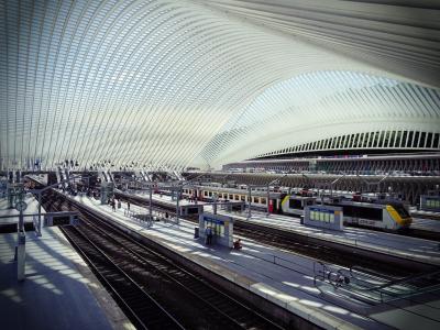 软木塞, 车站, 建筑, 未来派, 火车, sncb, cfl