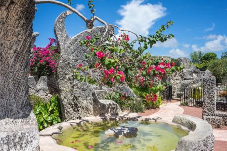 珊瑚城堡, 佛罗里达州, 吸引力, 迈阿密, 石头, 具有里程碑意义, 纪念碑