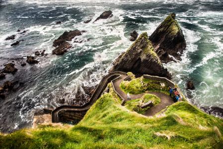 爱尔兰, dunquin 纸, 丁格尔冰岛, 自然, 水, 海, 海洋