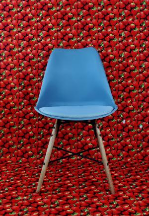 椅子, 背景现代, 草莓, 红色, 水果, 座位