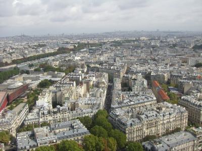 城市, 巴黎, 法国, 房子, 全景, 视图, 城市景观