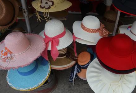 帽子, 女式头戴, 头饰, 时尚, 服装, 夏季, 蓝色