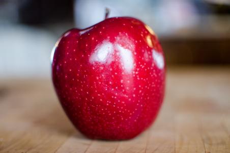 苹果, 水果, 红红的苹果, 切菜板, 单, 食品, 健康