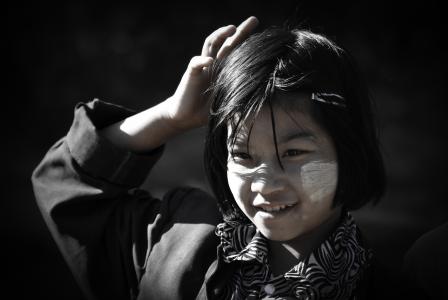 儿童, 肖像, 柬埔寨, 旅行