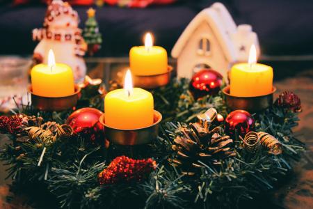 圣诞节, 花环, 庆祝, 饰品, 蜡烛, 蜡烛, 装饰