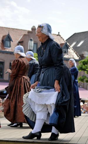 荷兰, 传统, 服装, 服装, 显示, 荷兰语, 荷兰