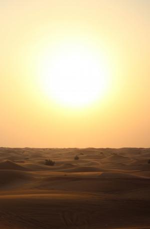 沙漠景观, 日落, 沙漠, 景观, 天空, 沙子, 干