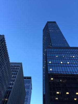 塔, 摩天大楼, 建筑, 蓝色, 建筑, 办公大楼, 城市场景