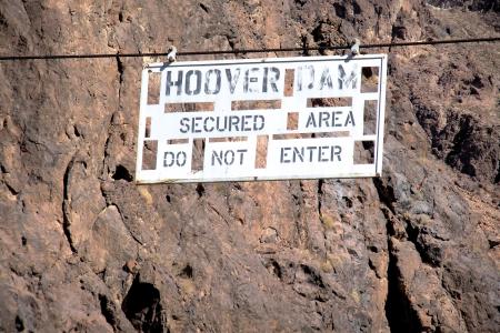 胡佛水坝, 安全区域, 请勿进入, 标志, 安全, 警告, 警告