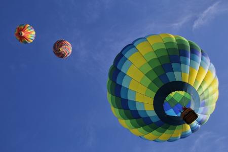 热气球, 浮动, 乐趣, 多彩, 空气, 车辆, 旅行