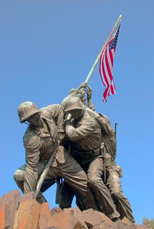 美国, 华盛顿, 硫磺岛, 纪念碑, 士兵, 顿