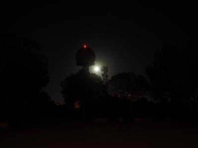 雷达设备, 气球状, 黑暗, gespentisch, 在晚上, 很奇怪, 球