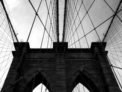 纽约, 布鲁克林大桥, 桥梁, 布鲁克林, 纽约城, 布鲁克林大桥, 布鲁克林-纽约