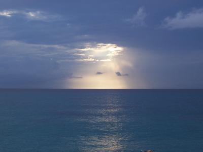 海, 日落, 海洋, 云彩, 地平线, 平静的大海, 自然