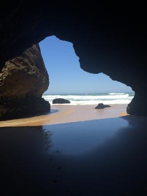 洞穴, 葡萄牙, 海景, 景观, 海滩, 海洋, 阿尔加维