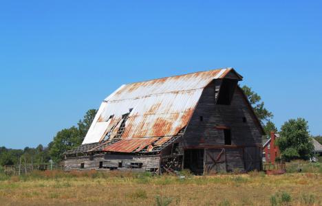 谷仓, 铁皮屋顶, 褪色的历史