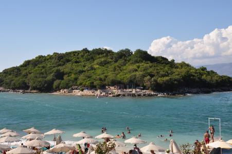 阿尔巴尼亚, ksamili 海滩, 夏季, 海边