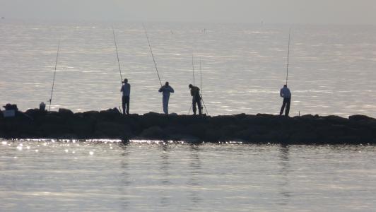 渔民, 海, 捕鱼