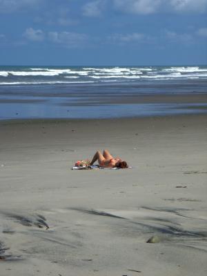 海滩, 太阳, 海, 索莱达, 妇女, 独木舟, 厄瓜多尔