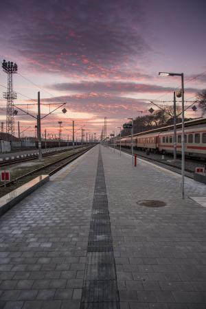 火车, 火车站, 旅行, 布尔加斯, 保加利亚, 铁路, 运输