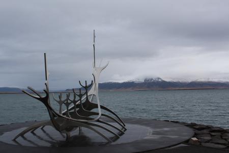 冰岛, 雷克雅未克, 维京人, 海, 艺术, 船舶, 纪念碑