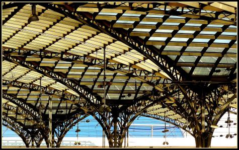 火车站, 车站屋顶, 屋顶, 屋面施工, 钢结构, 钢, 跳马