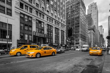 纽约, 出租车, 出租车, 出租车, 城市, 城市, 街道